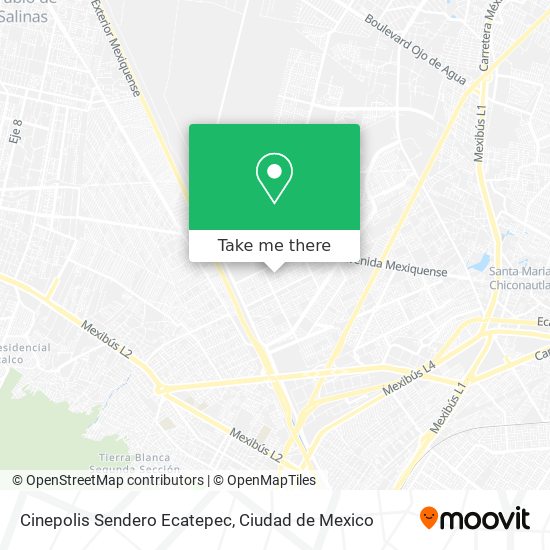 Cinepolis Sendero Ecatepec map
