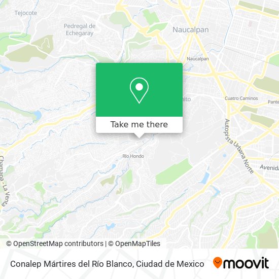 Conalep Mártires del Río Blanco map