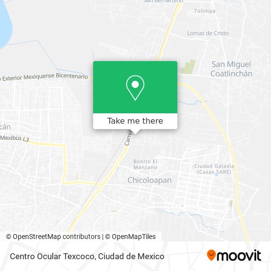 Mapa de Centro Ocular Texcoco