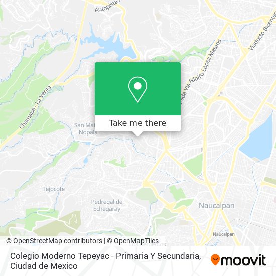 Colegio Moderno Tepeyac - Primaria Y Secundaria map