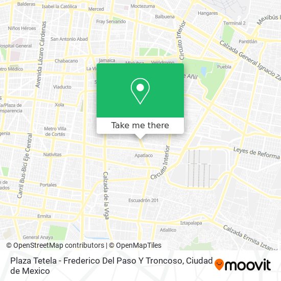 Plaza Tetela - Frederico Del Paso Y Troncoso map