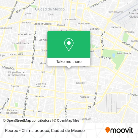 Recreo - Chimalpopoca map