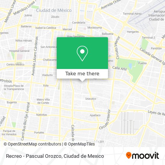 Recreo - Pascual Orozco map