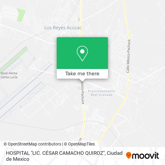 HOSPITAL "LIC. CÉSAR CAMACHO QUIROZ" map