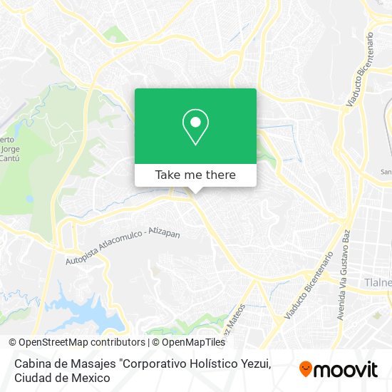 Mapa de Cabina de Masajes "Corporativo Holístico Yezui