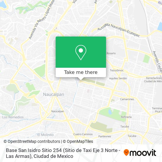 Base San Isidro Sitio 254 (Sitio de Taxi Eje 3 Norte - Las Armas) map