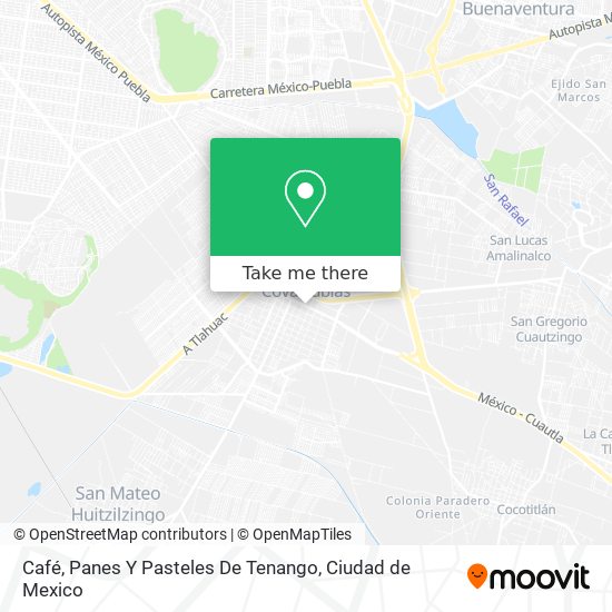 Café, Panes Y Pasteles De Tenango map