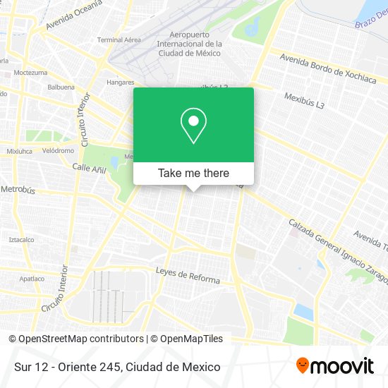 Mapa de Sur 12 - Oriente 245
