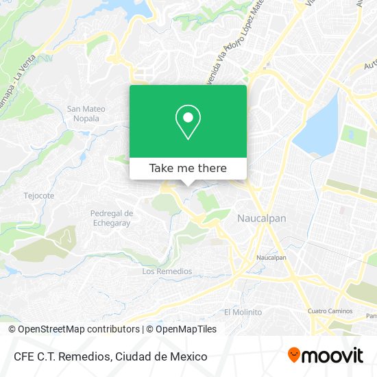 Mapa de CFE C.T. Remedios
