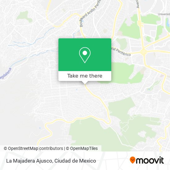 La Majadera Ajusco map