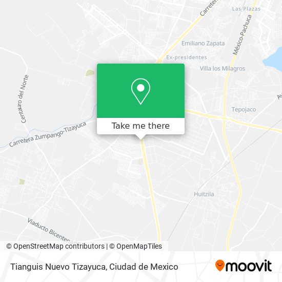 Tianguis Nuevo Tizayuca map