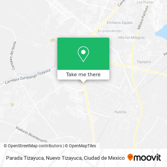 Mapa de Parada Tizayuca, Nuevo Tizayuca