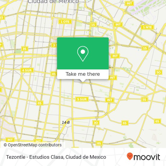 Tezontle - Estudios Clasa map