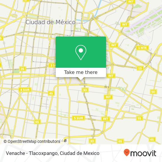 Venache - Tlacoxpango map