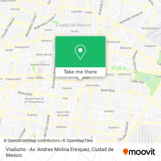 Viaducto - Av. Andres Molina Enriquez map