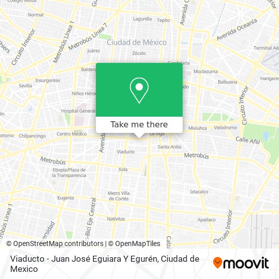 Viaducto - Juan José Eguiara Y Egurén map