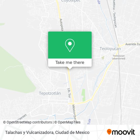 Mapa de Talachas y Vulcanizadora