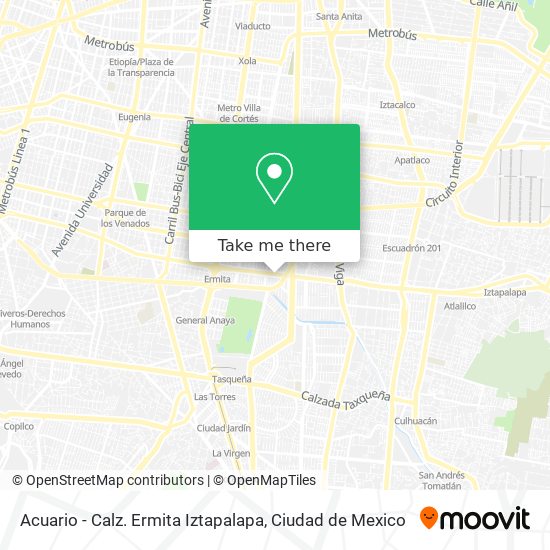 Acuario - Calz. Ermita Iztapalapa map