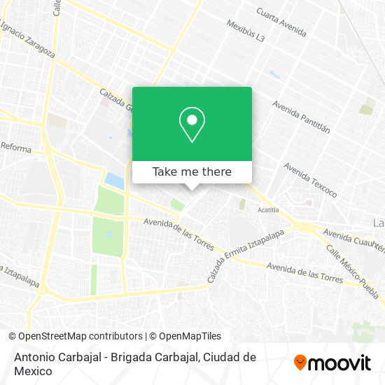 Antonio Carbajal - Brigada Carbajal map