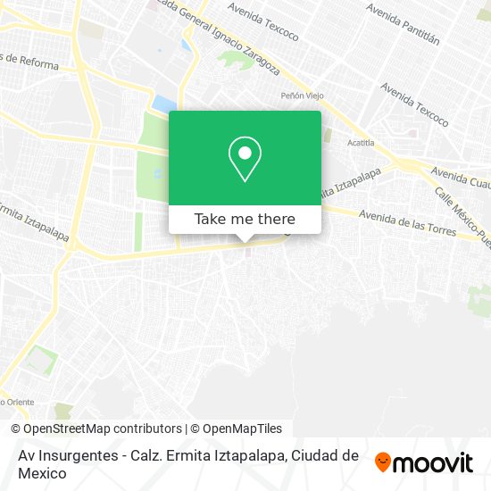 Av Insurgentes - Calz. Ermita Iztapalapa map