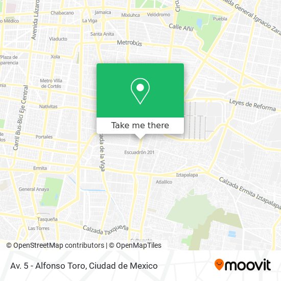 Av. 5 - Alfonso Toro map