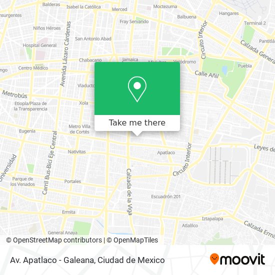 Mapa de Av. Apatlaco - Galeana