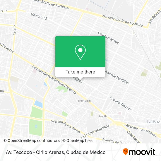 Av. Texcoco - Cirilo Arenas map