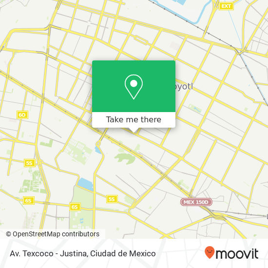 Mapa de Av. Texcoco - Justina