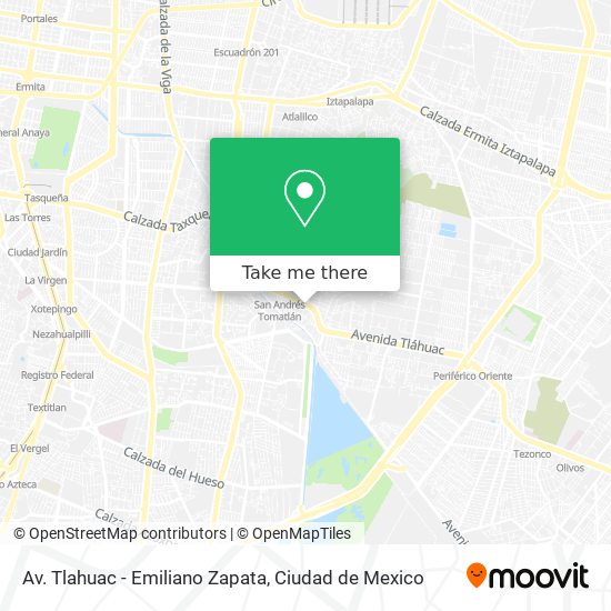 Av. Tlahuac - Emiliano Zapata map