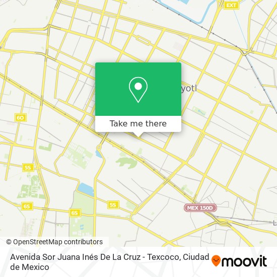 Mapa de Avenida Sor Juana Inés De La Cruz - Texcoco