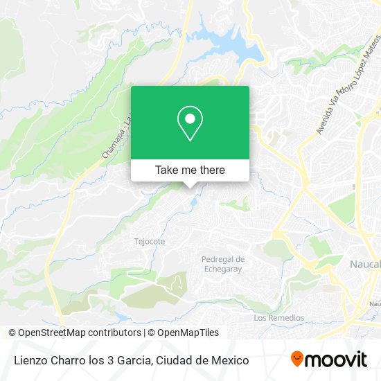 Lienzo Charro los 3 Garcia map
