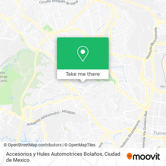 Mapa de Accesorios y Hules Automotrices Bolaños