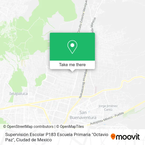 Mapa de Supervisión Escolar P183 Escuela Primaria "Octavio Paz"