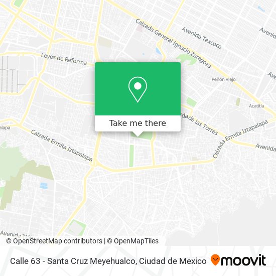 Calle 63 - Santa Cruz Meyehualco map