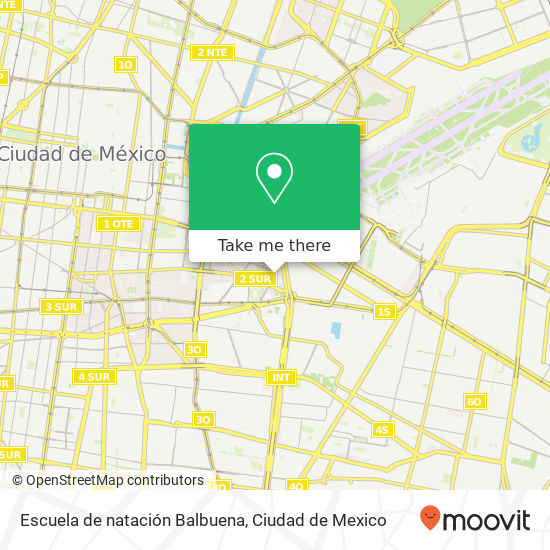 Escuela de natación Balbuena map