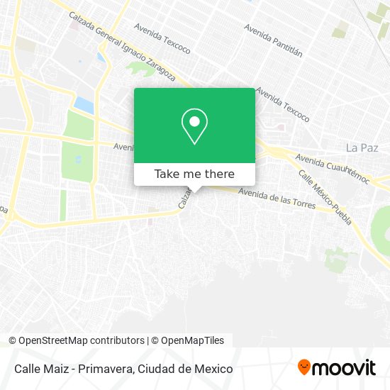 Calle Maiz - Primavera map