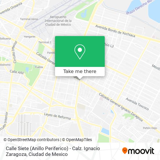 Mapa de Calle Siete (Anillo Periferico) - Calz. Ignacio Zaragoza
