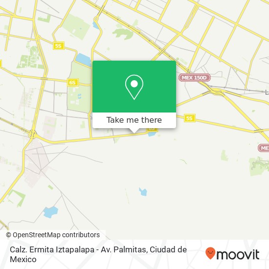 Calz. Ermita Iztapalapa - Av. Palmitas map