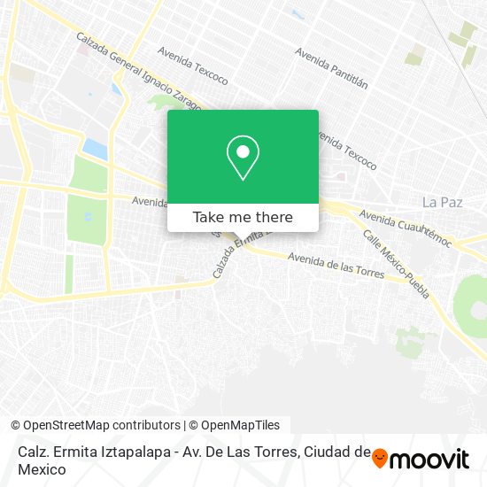 Mapa de Calz. Ermita Iztapalapa - Av. De Las Torres