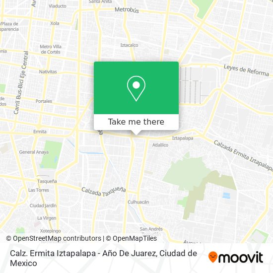 Calz. Ermita Iztapalapa - Año De Juarez map