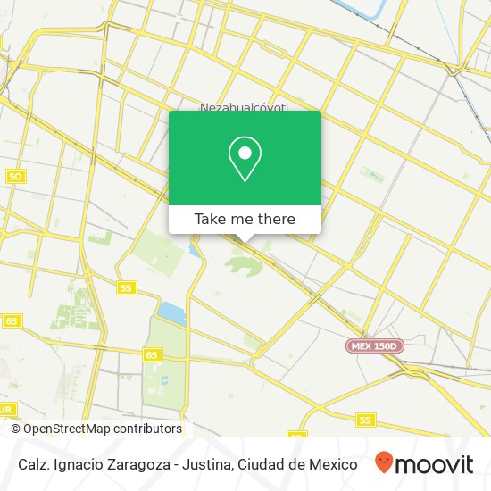 Calz. Ignacio Zaragoza - Justina map