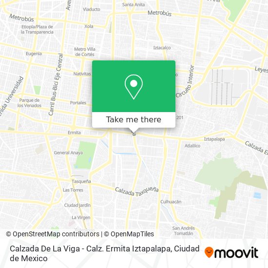 Calzada De La Viga - Calz. Ermita Iztapalapa map