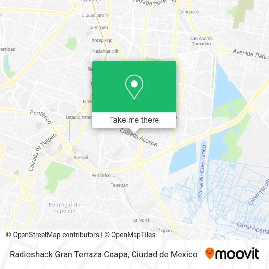 Radioshack Gran Terraza Coapa map