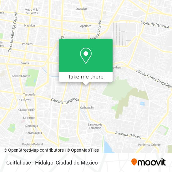 Cuitláhuac - Hidalgo map
