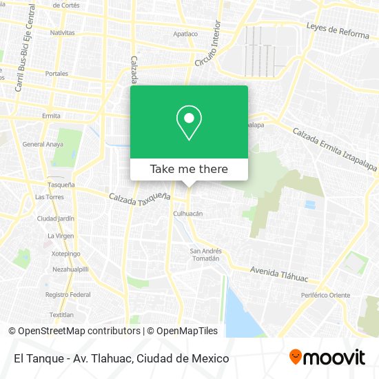El Tanque - Av. Tlahuac map