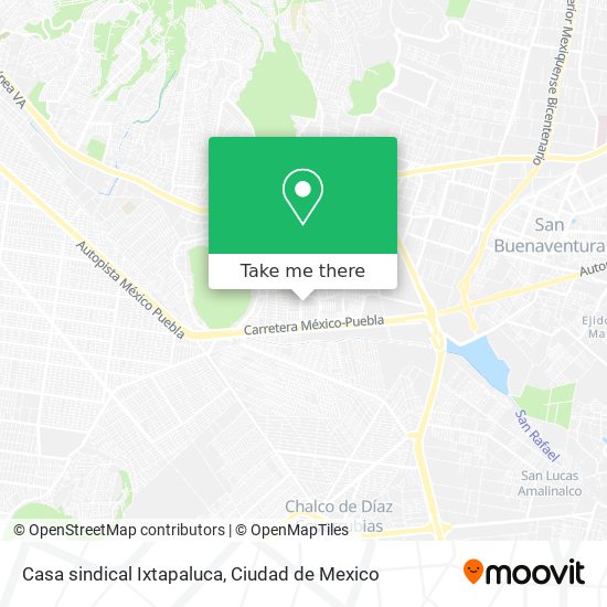Casa sindical Ixtapaluca map