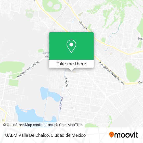 Mapa de UAEM Valle De Chalco