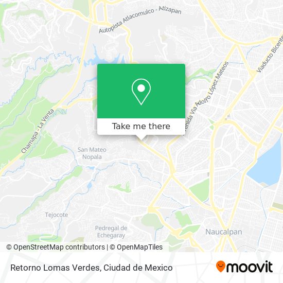 Retorno Lomas Verdes map