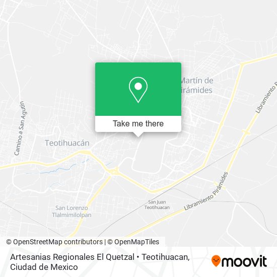 Mapa de Artesanias Regionales El Quetzal • Teotihuacan