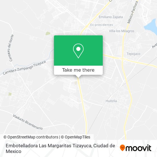 Embotelladora Las Margaritas Tizayuca map